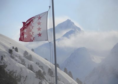 La Dent Blanche et le Grand Cornier depuis l'hôtel Weisshorn