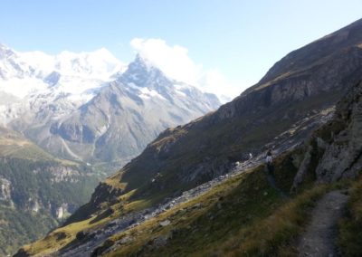 Descente à la cabane du Petit Mountet depuis Sorbois