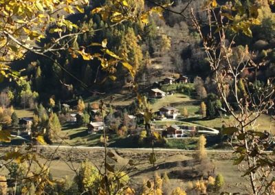 La chalet depuis la ballade d'automne